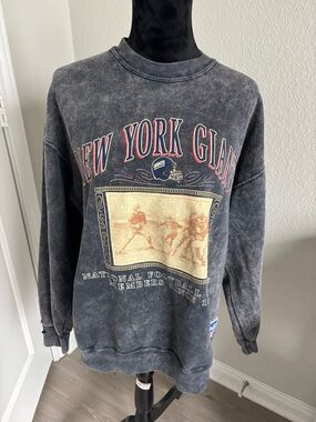 Vintage 90's New York Giants Acid Wash Nutmeg Crewneck Size Large